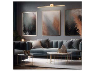 Argon miriam lampe de tableau led miriam 60 cm, couleur or, 3000 k