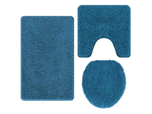 Ensemble de tapis de bain antidérapants 3 pc bleu 50 x 80 cm pp cf64750