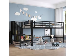 Lit avec rangement 90x200 cm <strong></strong>  <strong></strong> coloris noir