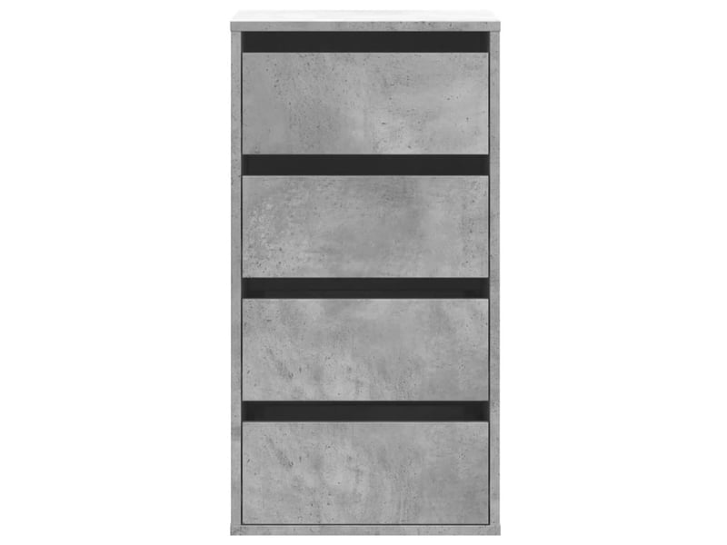  Commode chambre adulte, commode d'angle gris béton 40x41x76 cm bois d'ingénierie  - Conforama D