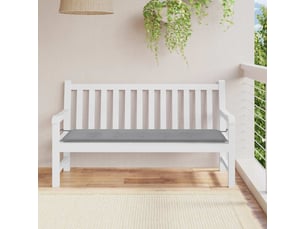 Coussin de banc de jardin, coussin d'assise gris 150x50x3 cm tissu oxford cf52727