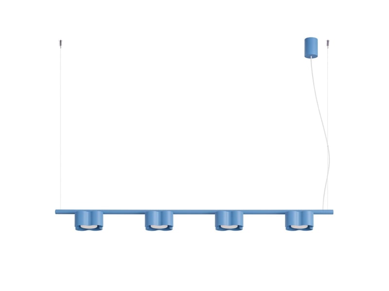  Lustre ovio 4 azur gx53 aluminium moderne 208x122x12cm SL.3405 - Conforama A