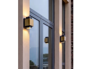 Lot de 2 appliques led d'extérieur timok laiton