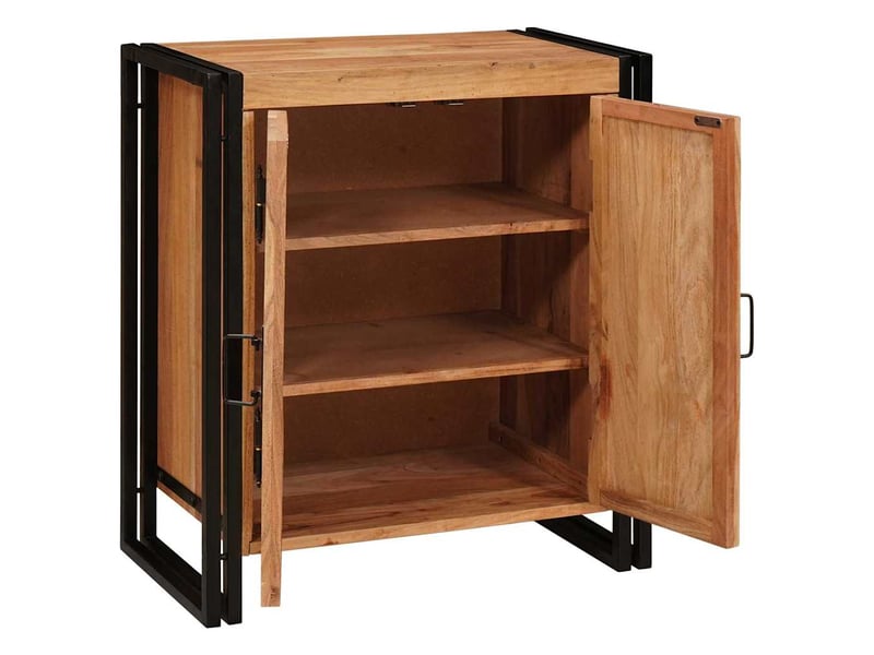 Table de chevet - cabinet de chevet - table de nuit marron 66 x 35 x 76 cm bois d'acacia massif - Conforama C