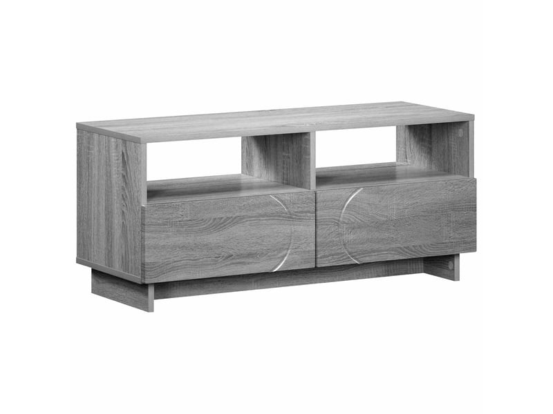  Meuble tv moderne, banc tv 90x34,5x40 cm sonoma gris bois d'ingénierie shl96471  - Conforama A