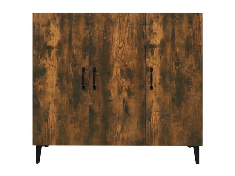  Buffet - bahut - meuble de rangement chêne fumé 90x34x80 cm bois d'ingénierie  - Conforama E