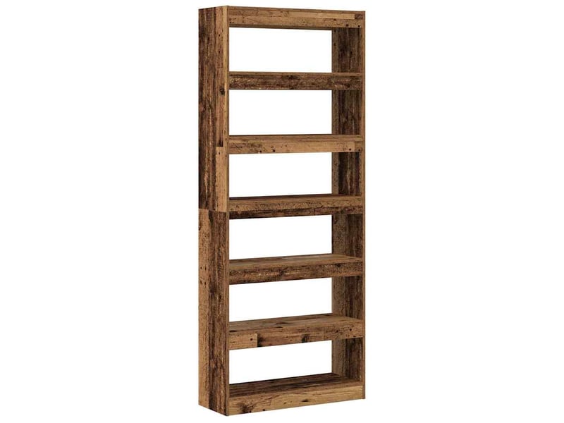  Bibliothèque 6 niveaux, armoire à livres 80 x 30 x 198 cm bois d'ingénierie shl6028  - Conforama A