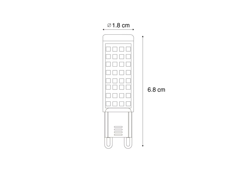 Lot de 2 ampoules led g9 à intensité variable 5,5w 500 lm 2700k  - Conforama D