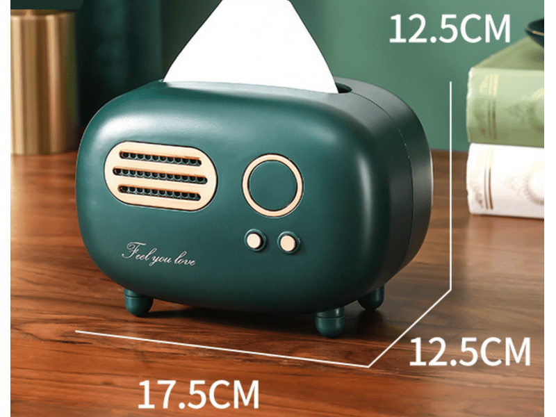  Boîte à mouchoirs rétro vintage, distributeur de papier bureau, étui de rangement pour serviettes, organisateur de lingettes humides  - Conforama D