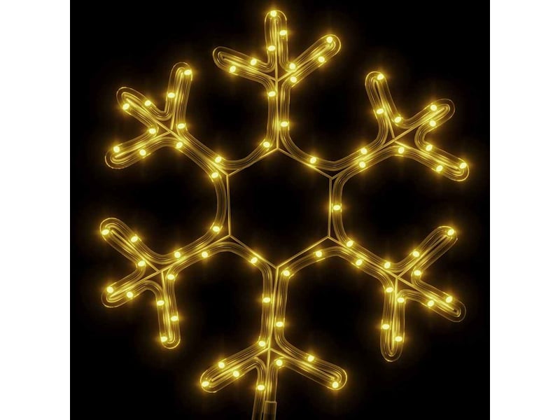  Figure de flocon de neige de noël et 72 led blanc chaud 38x37cm  - Conforama C