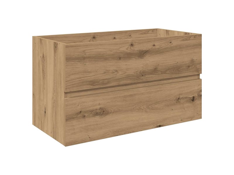  Meuble de lavabo avec bassin et robinet intégrés chêne artisanal  - Conforama C