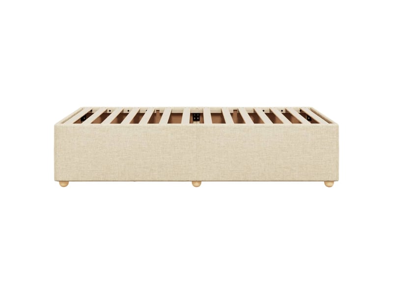  Lit adulte, lit simple, cadre de lit sans matelas crème 100x200cm tissu cf13604  - Conforama E