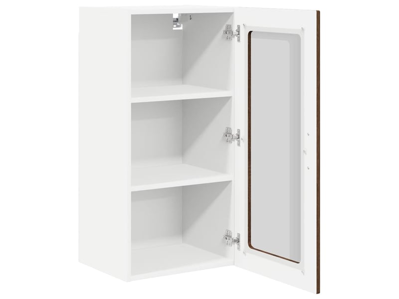 Meuble mural de cuisine, cabinet en verre mural 2 pcs chêne brun bois d'ingénierie shl339 - Conforama E