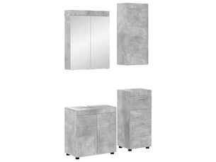 Ensemble de mobilier de salle de bain tulum 4 pc gris béton cf64728
