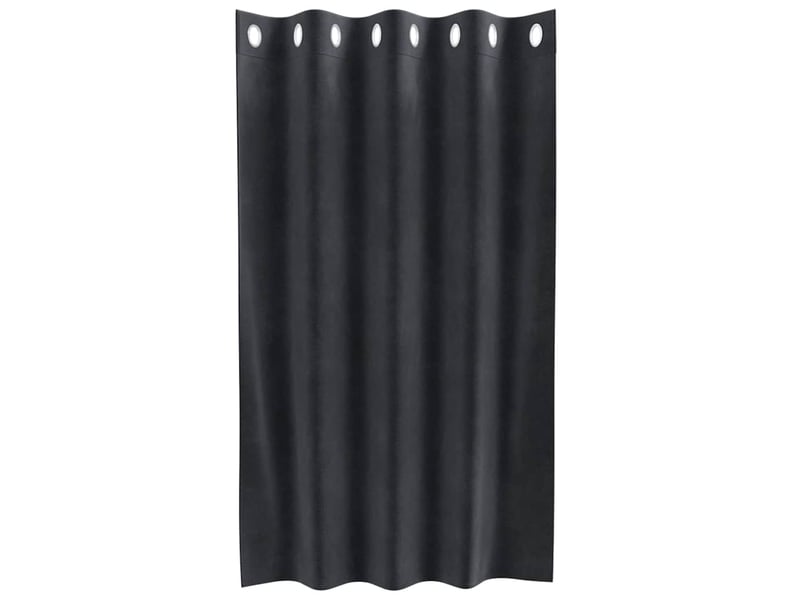  Lot de 2 rideaux, rideaux de fenêtre gris foncé 140 x 140 cm velours cf44060  - Conforama D