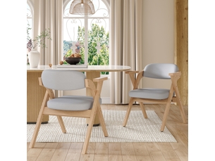Lot de 2 chaises de salle à manger pliantes,64,5x66,5x76 cm,lin,gris