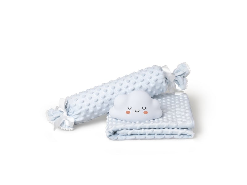  Couverture bébé interbaby maille raschel - bleu SET28-01 - Conforama B