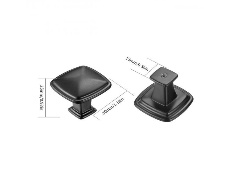  10 pièces de poignée noire pour placard de cuisine, poignée de porte de tiroir, bouton de porte de meubles de cuisine, poignées de meubles pour ri  - Conforama B