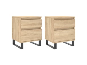 Lot de 2 tables de chevet - cabinet de chevet - table de nuit chêne sonoma 40x35x50 cm bois ingénierie