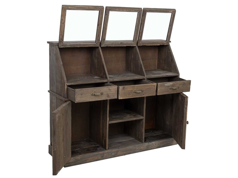 Buffet en bois brun 122x37x103 cm h  - Conforama E