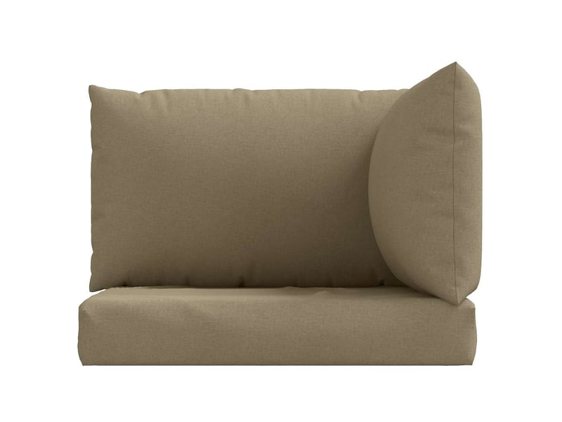 Lot de 3 coussins de palette, coussins de canapé taupe mélangé tissu cf59712  - Conforama D
