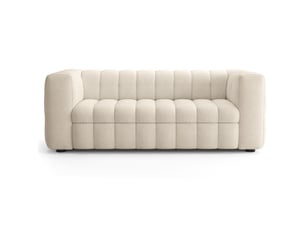 Canapé droit convertible HOMIFAB Cester 3 places Tissu beige
