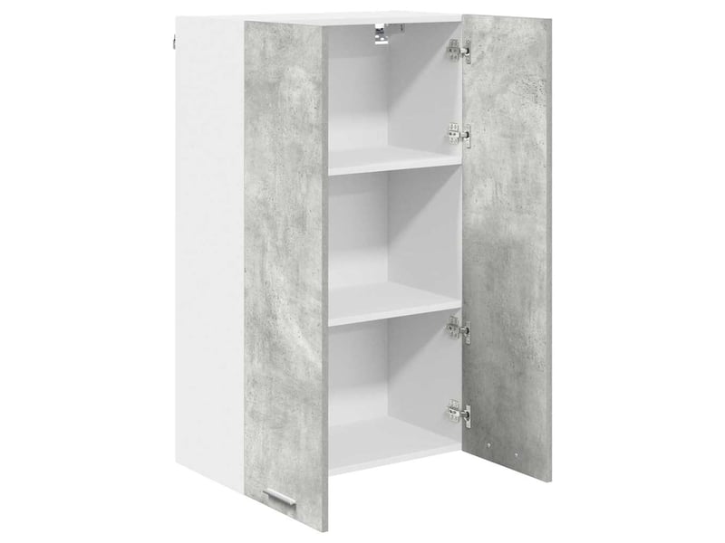 Meuble de rangement, armoire suspendue gris béton 60x31x100cm bois d'ingénierie shl5156 - Conforama E