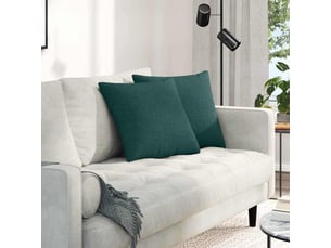 Lot de 2 coussins de canapé, coussins décoratifs tissu vert foncé 45 x 45 cm cf58985