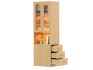 Bibliotheque coloris  bois clair  <strong>VIVRYN</strong> <strong></strong> - 40 cm x 200 cm