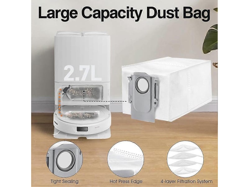 Dust bag for roborock q revoqrevo proqrevo maxvqrevo sqrevo slimqrevo masterqrevo plusqrevo curvqrevo edge parts - Conforama D