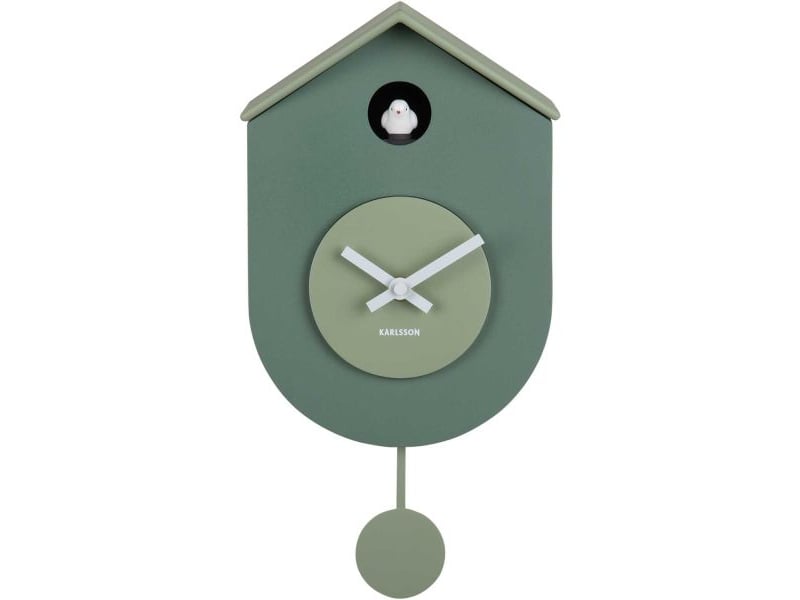  Horloge murale en abs grato cuckoo vert jungle et vert jade  - Conforama C