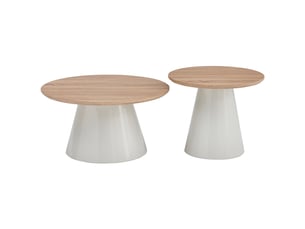 Selsey lunnea - ensemble de table basse - 80 cm - chêne naturel