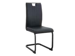 Lot de 2 chaises de salle à manger,52x40,5x98 cm,ergonomiques,pu,noir