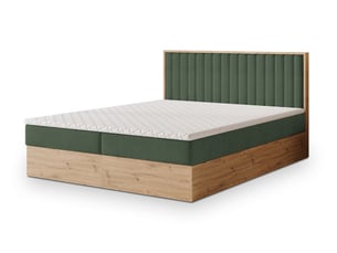 Lit avec rangement 180x200 cm <strong>MASSENO</strong>  <strong></strong> coloris vert