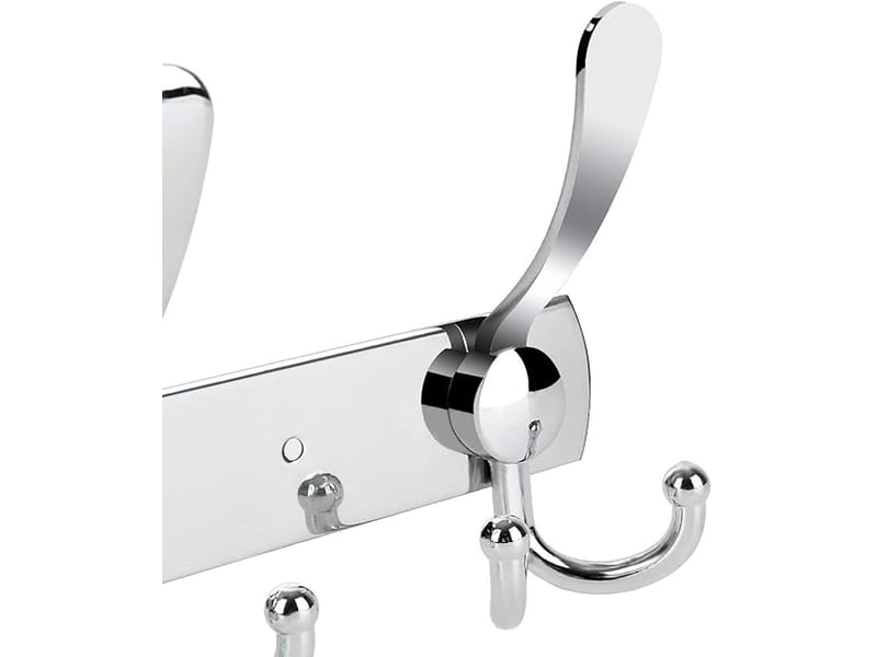 Porte manteau mural, patères manteaux en acier inoxydable, crochets pour manteaux serviettes peignoirs (argent, gris - Conforama B