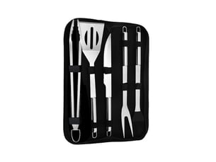 Ensemble d'ustensiles de barbecue en acier inoxydable – lot de 5 pièces, professionnel
