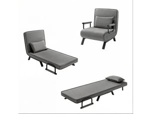 Fauteuil convertible  WISHDOR Tissu gris