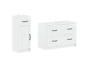Ensemble de 2 meubles de salle de bain utrecht blanc brillant cf63200