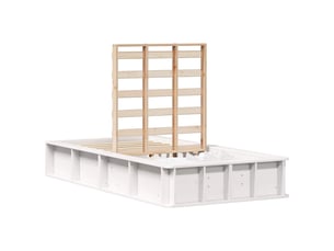 Lit simple 80x200 cm coloris blanc