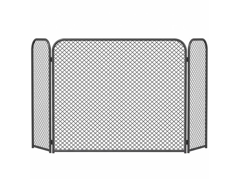  Pare-étincelles de sécurité pour cheminée, pare-étincelles pliable en 3 parties, 100 x 51 cm  - Conforama A