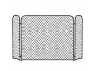 Pare-étincelles de sécurité pour cheminée, pare-étincelles pliable en 3 parties, 100 x 51 cm