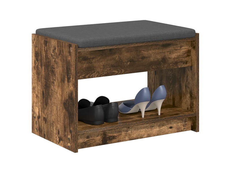  Banc d'entrée, banc interieur chêne fumé 63x38x45 cm  - Conforama C