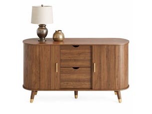 Buffet 2 porte(s) 2 tiroir(s) STILVORA - 140 cm coloris bois foncé