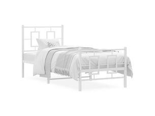 Lit simple 80x200 cm coloris blanc
