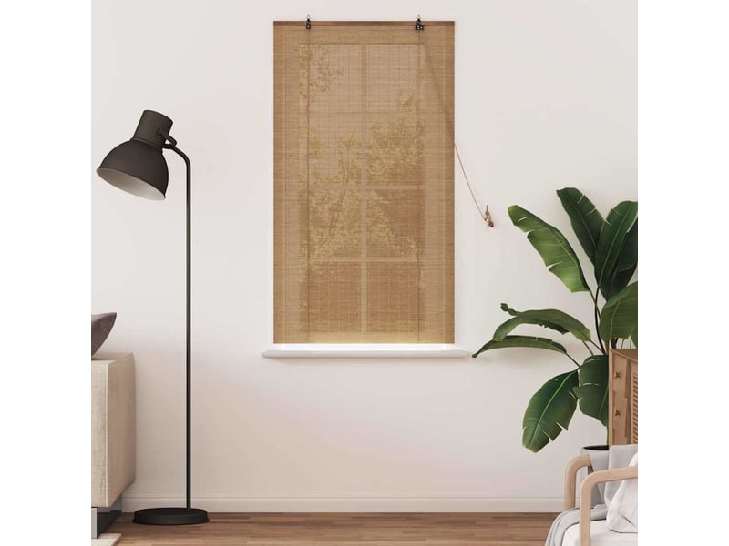 Store enrouleur - rideau enrouleur marron 80 x 160 cm bambou - Conforama C