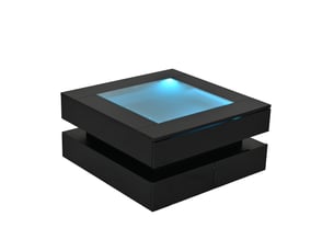 Table basse carré(e) coloris noir <strong>WISHDOR</strong> <strong></strong> - 70 cmx70 cm