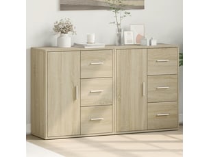 Buffets 2 pcs - bahut - meuble de rangement chêne sonoma 60x31x70 cm bois d'ingénierie