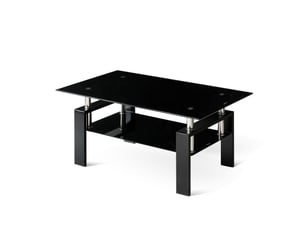 Table basse rectangulaire coloris noir <strong>MIVRAY </strong> <strong></strong>