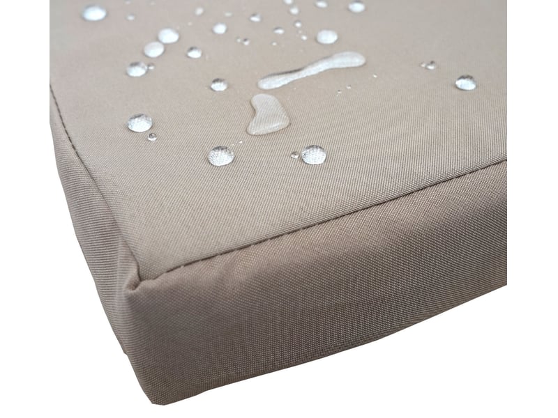 Banc en polyrotin avec table fauteuils chaises de jardin 132cm marron coussin crème 04_0001138 - Conforama B