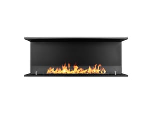 Trevi 120 - cheminée bioéthanol encastrable à trois faces 120x45x24,5 cm avec brûleur en acier de 1,25 l